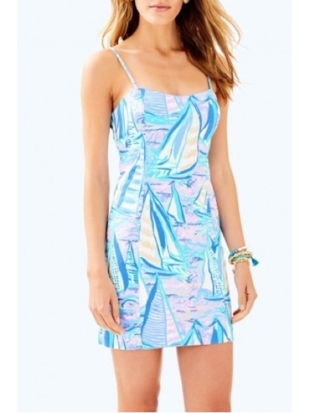 Lily Pulitzer Blue Sailboat Print Mini Dress